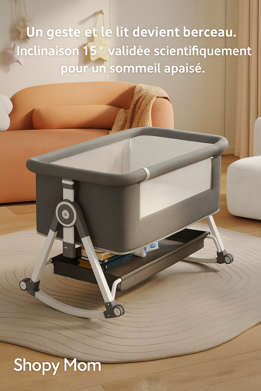 Lit Bébé Pliable 3 en 1