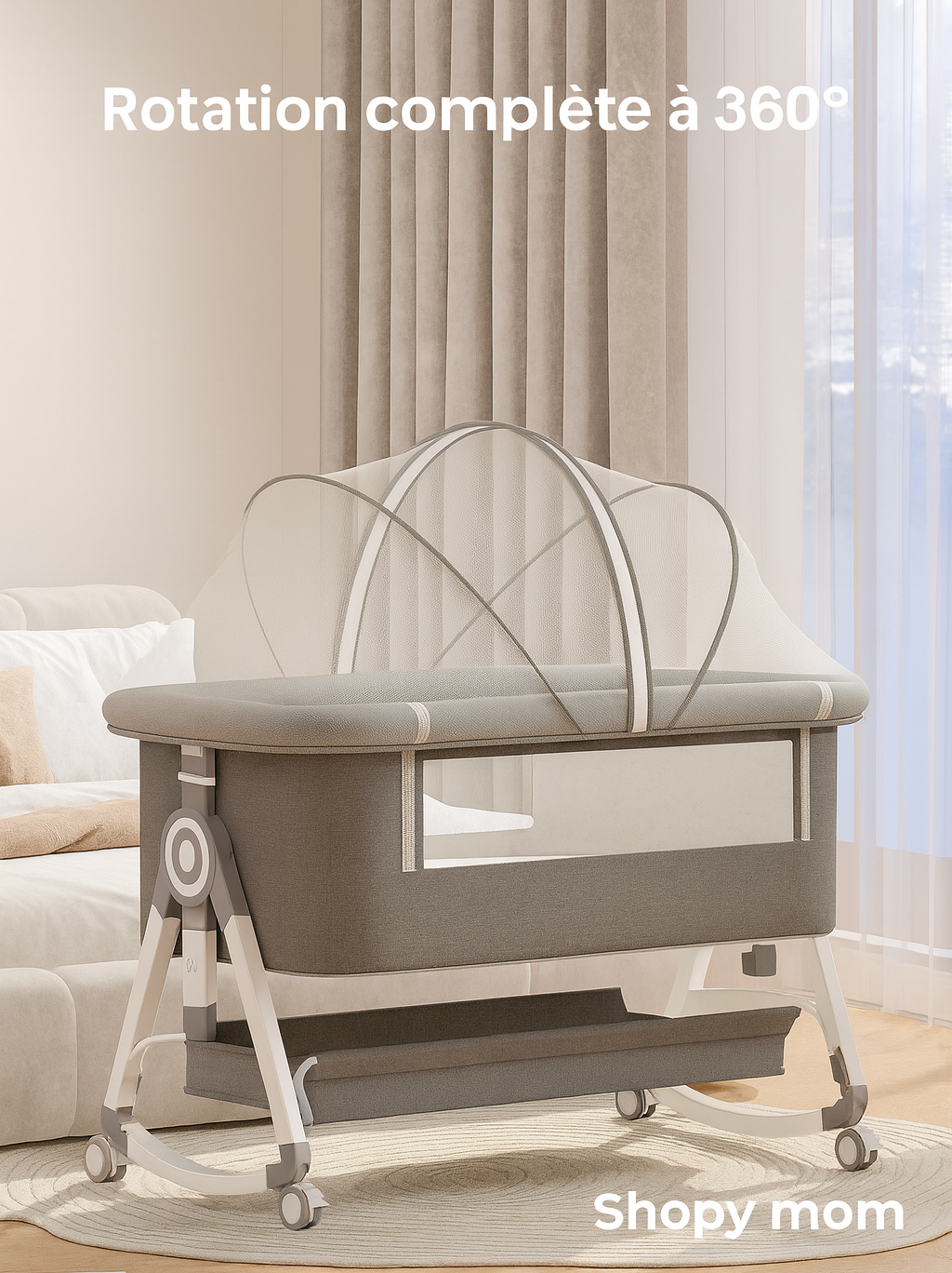 Lit Bébé Pliable 3 en 1