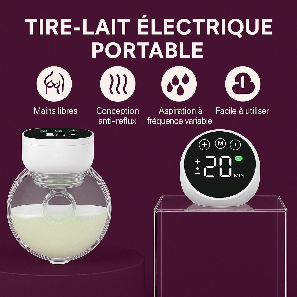 Tire-lait électrique portable mains libre