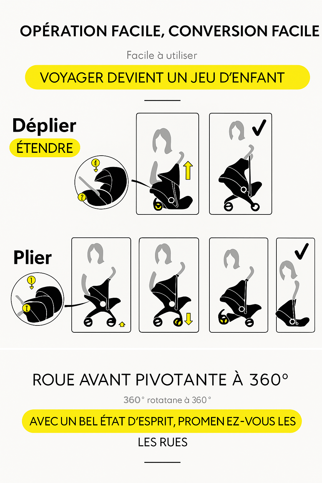 poussette - Siège Auto 2 en 1